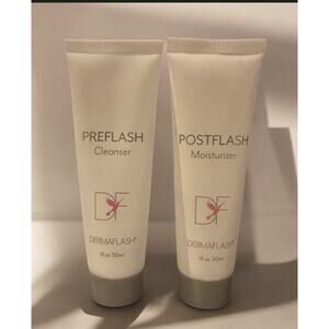 DERMAFLASH Preflash Cleanser & Postflash Moisturizer 30 ml / 1 Fl Oz NEW/SEALED